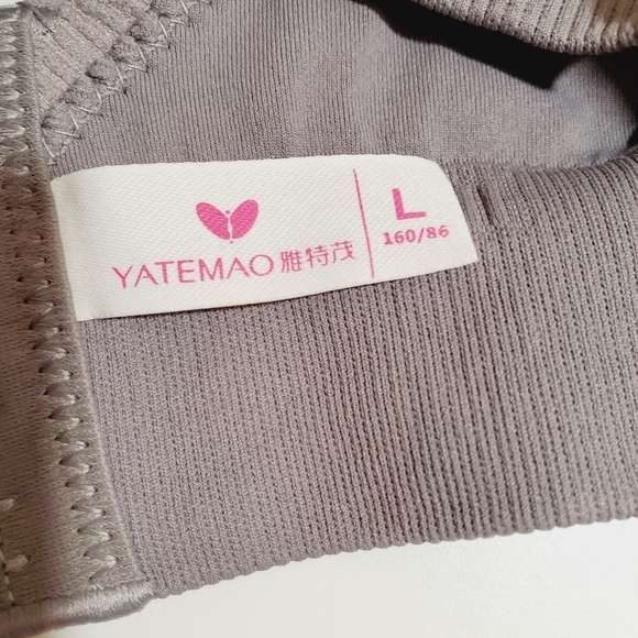YATEMAO gray padded Bra new with tags size L - Picture 5 of 12